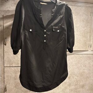 Black Button-Up Blouse